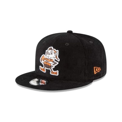 Cleveland Browns Gorra | New Era NFL Corduroy 9fifty Snapback Cap Mexico - Negros
